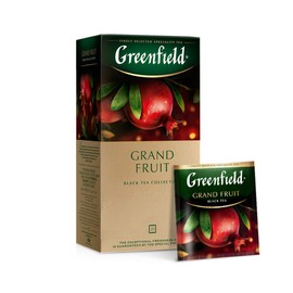 Greenfield Grand Fruit Black Tea Fruit & Herbal Collection 25 Teabags The Execptional Freshness Of Tea Is Guranteed By The Special Foil Sachet