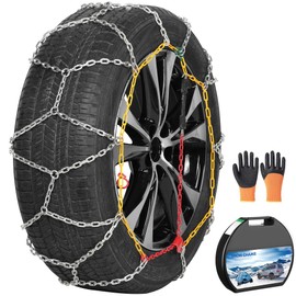 2 Packs Tire Chains Car Anti Slip Snow Chains for SUV/Truck/Car in Snow, Sand, Mud and Ice (KN150)