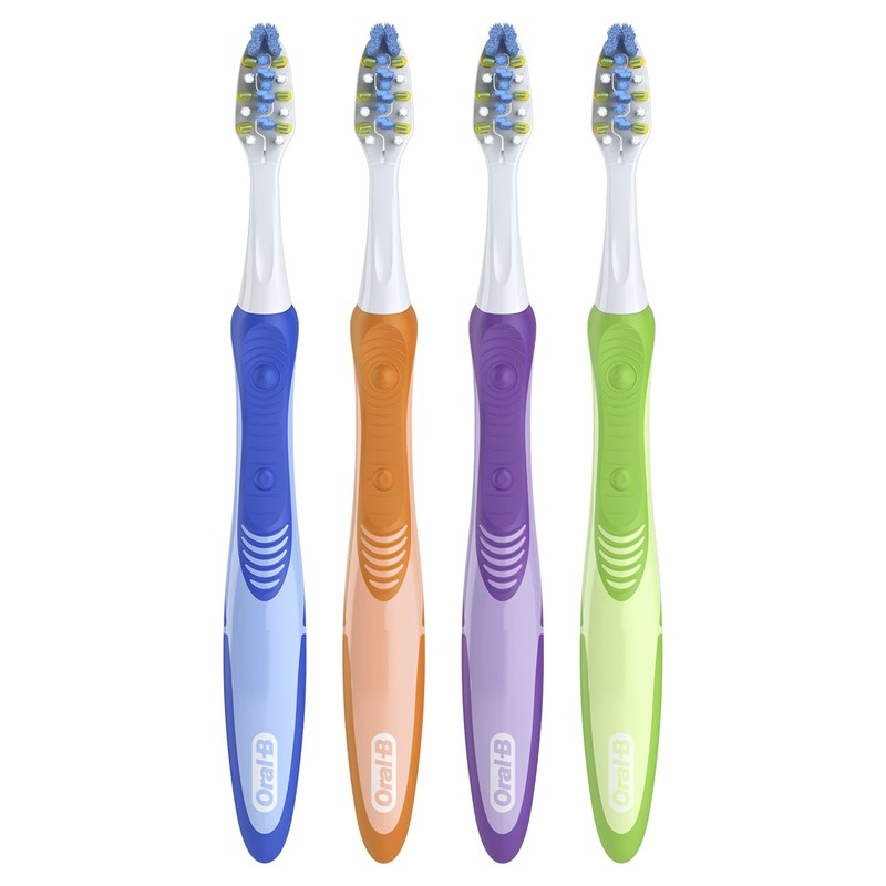 Oral-B Pulsar Expert Clean Battery Powered Toothbrush, Medium, 4 Count