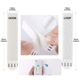 Picture Hanging Strips, 24 Pairs (48 Strips) Heavy Duty Sticky Picture Hanging Strips, Use to Hang Picture Frames and Christmas Hooks, Removable Damage Free, Hang Pictures on The Wall Without Nails