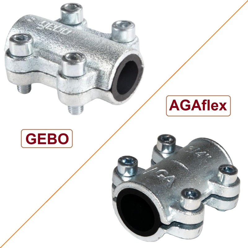 Malleable Iron Repair Clamp Sealing Clamp GEBO/AGAFLEX – 3/8 Inch