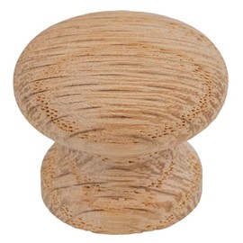 Solid Oak Drawer Knob | Diameter: 1" | Wooden Handle for Antique Cabinet Door, Dresser Drawer, Desk | Furniture Reproduction Hardware | DK4-O