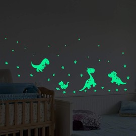 Aomei Glow in The Dark Stickers,2 Pack Dinosaur Stickers Decor for Boys Kids Bedroom,Wall Stickers for Living Room Decorations