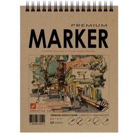 Design Ideation Brand Marker Sketchbook : Premium Paper Multi-Media Book for Pencil, Ink, Marker, Charcoal and Watercolor Paints. Great for Art, Design and Education. (8.5" x 11")
