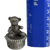Torino Pewter Tooth Fairy Keepsake Box Teddy Bear 2" Tall