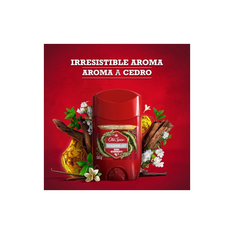 OLD SPICE, Desodorante en Barra, Dragonblast, Aroma a Cedro, Cuidado
