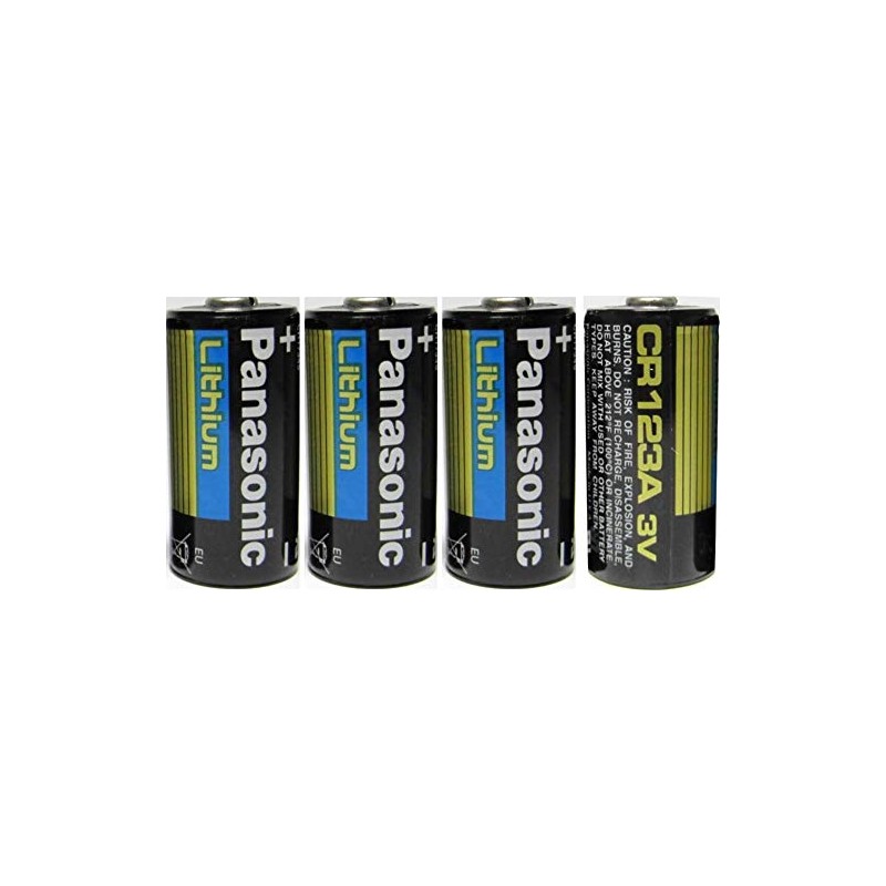 Panasonic CR123A Lithium 3V Photo Lithium Batteries (4 Pack)