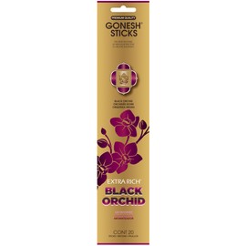 GONESH Incense Sticks Adventure Collection, Black Orchid (Glossy Scent with Orchid Base, 20 Packs, Black Orchid, Orchid, Tuberose Muguet Sandalwood), 20 Pieces (x 1)