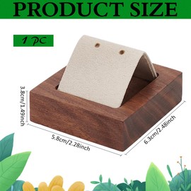 MAYJOYDIY Rectangle Wood Earring Display Stands Jewelry Tray Stand Showcase Jewelry Display Organizer Holder Jewellery Earring Rack for for Single Pair Earring Showing Photography Showcase