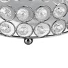 Crystal Cosmetic Makeup Tray 8in Round Display Tray Mirrored Metal