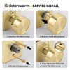 goldenwarm Gold Door Knobs 3 Pack, Brushed Gold Closet Door