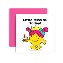 Huxters Birthday Cards for Her - Miss 90 Today Funny Birthday Card for - Mum Nan Granny - 14.8cm (Her 90th)