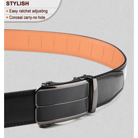 Men's Belt,BULLIANT Leather Ratchet Belt for Men Dress 1 3/8,Trim to Fit