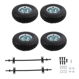 Timunr All-Terrain Smooth Travelling Black Inflatable Wheel Kit Replacement for Predator 9000 8750 and 6500 Watt Generators