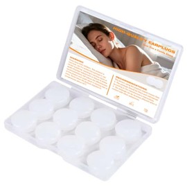 Tapones para los oídos de silicona suave moldeable - Paquete de 12 reutilizables, reducción de ruido para dormir, roncar, nadar, estudiar, viajar y co