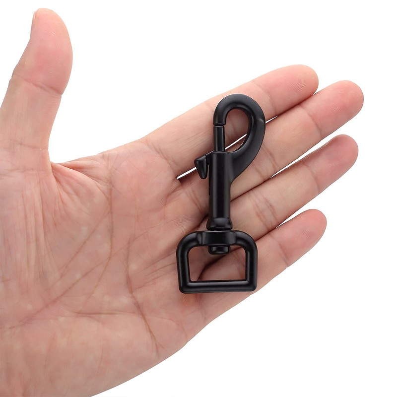 Swivel Eye Bolt Snap Hooks - Black Heavy Duty Dog