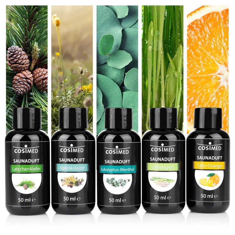 Sample set sauna fragrance, sauna pour concentrate, 6 bottles of