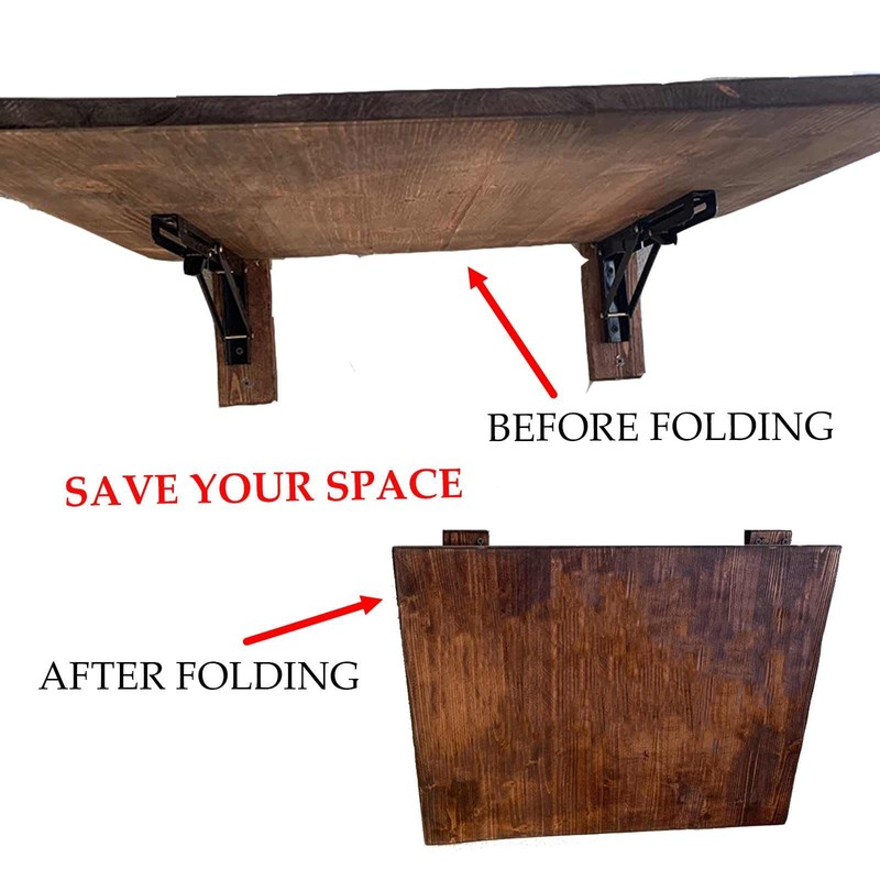 ZOENHOU 4PCS 14 Inch Folding Shelf Brackets, Heavy Duty Metal