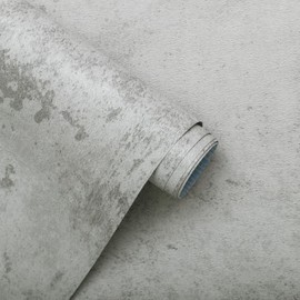 Guvana Grey Peel and Stick Wallpaper Grey Concrete Wallpaper Faux Concrete Cement Contact Paper Self Adhesive Wallpaper Modern DIY Contact Paper Removable Wallpaper for Accent Wall Decor 15.7"x78.7"