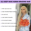613 Blonde Human Braiding Hair 2 Bundle 100g 18 Inch