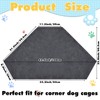 Fanfanwin 42.5 Inch Corner Dog Crate Mat Pad Washable Dog