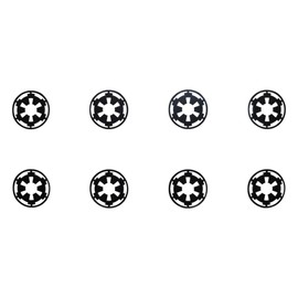 Galactic Empire 1 x1 Die-Cut Vinyl Decal Sticker Set, 8 Pack, for Cars, Laptops, Bottles, Phones, Cars, Bikes and More
