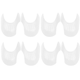 TIMESETL Shoe Stretcher Shoes Shields, Anti-Wrinkle Shoes Shields, Shoe Shields Against Shoe Wrinkles, Shoes Wrinkle Protection, Anti-Wrinkle Shoes Protection, Prevent Shoe Wrinkles 4 Pairs, White