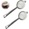 2 Pcs Tea Strainer Fine Mesh - Stainless Steel Metal