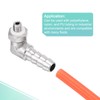 MECCANIXITY Nickel-Plated Copper Hose Barb Fitting Elbow 6mm Barbed M5x0.8