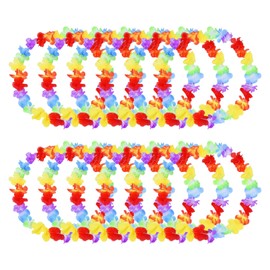 Pack of 12 Haw, Hawaii Necklace, Hawaii Outfit Women, Flower Luau Party, Aloha Costume Set, Hawaiian Hawaiian Flower Chain, Flower Chains Decorative Garland, Garland Necklace Leak Accessories, Flower