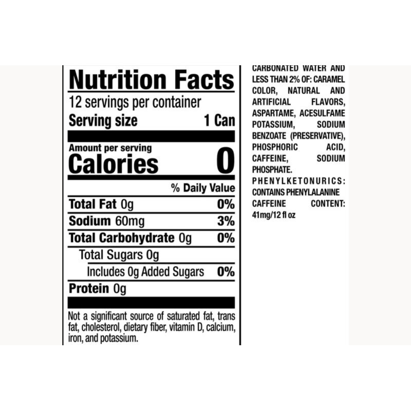 Dr Pepper Cream Zero Sugar Soda, 12oz Cans, 24 Pack