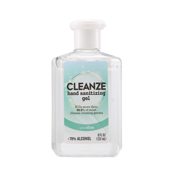 Cleanze Hand Sanitizer Gel with 70% Alcohol | Hand Sanitizing Gel with Alcohol Contains Aloe & Cucumber, Hand Sanitizer Kills More Than 99.9% bugs, 8 Fl Oz
