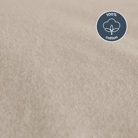 Silentnight Brushed Cotton King Fitted Sheet - Soft Velvety Touch 100% Cotton - Cosy Warmth Feel for Colder Nights - Breathable Lightly Brushed Hypoallergenic Fitted Sheet, King Bed, Natural