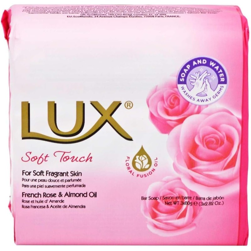 LUX SOAP SOFT TOUCH FRENCH ROSE 3PK