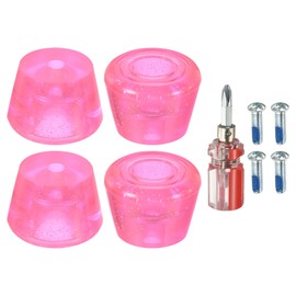 PATIKIL 2 Pairs of Roller Skates Toe Plugs Roller Skate Stopper Brake Stopper with Screwdriver 82A for Roller Skates Roller Skate Light Pink