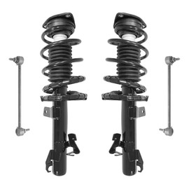 Front Pair Suspension Complete Struts & Springs with Sway Bar Link Kit Replacement for 2010-2013 Mazda 3 FWD