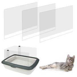 3 Pack Cat Litter Box Pee Shields,Easy Clean Anti-Splashing kitty litter box enclosure, Litter Pan Pee Shields, Keep Mess Litter Box Urine Splash Guard (L)