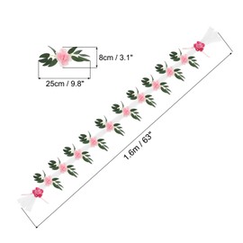 PATIKIL Wedding Car Flower, Artificial Flowers Bouquet Set Wedding Car Decoration for Decoration Handle Ornament Supplies Party, White, Pink