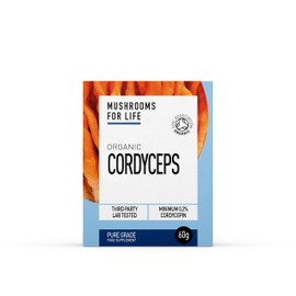 Organic Cordyceps Supplement - Mushroom Superfood Supplenmt - Cordyceps Mushroom Complex - Pure Grade Extracts, No Binders (60 Grams)