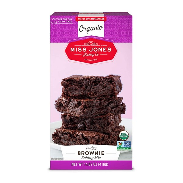 Miss Jones Baking Organic Fudge Brownie Mix, Non-GMO, Vegan-Friendly: Rich Cocoa (Pack of 6) (2005)