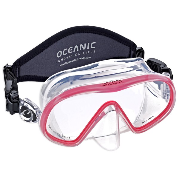 Oceanic Accent Scuba Snorkeling Dive Mask, Pink, Standard