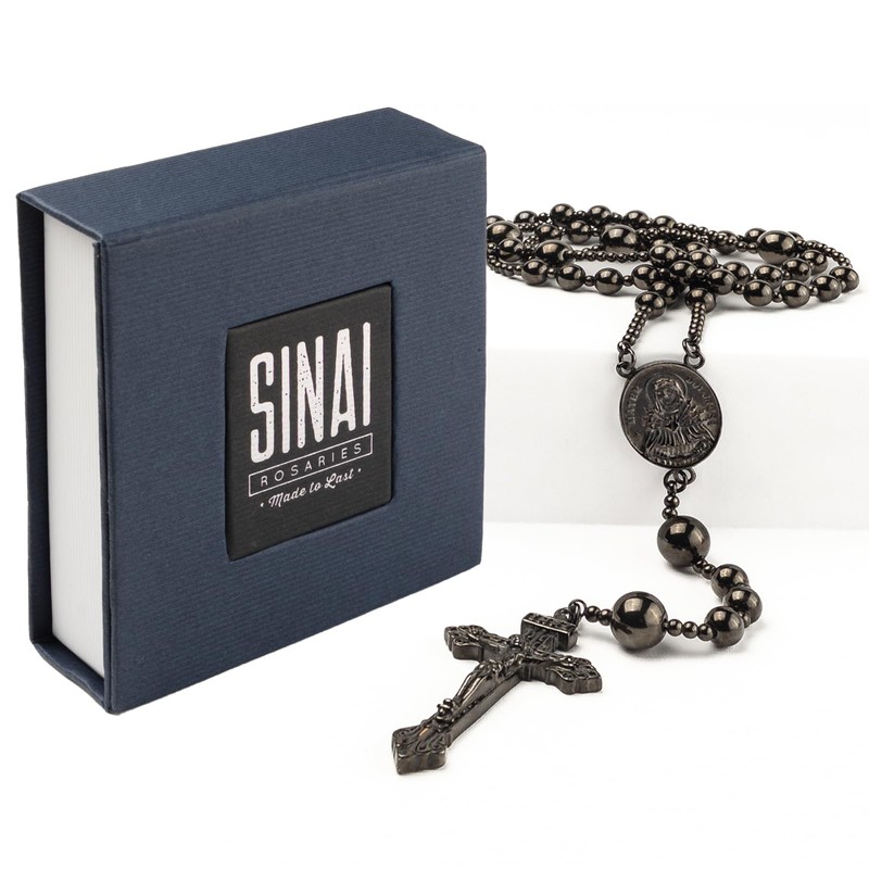 Sinai Rosaries Gun Metal World War I Seven Sorrow Original