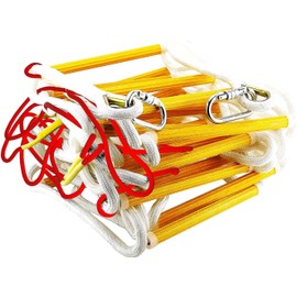 Rope Ladder Fire Escape 4 Story House | Ladder Rope 32 feet with Carabiners | Rescue Solution in Case of Fire Emergency