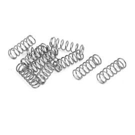 TA-VIGOR TA-VIGOR 10Pcs Compressed Spring, 5mm OD,0.5mm Wire Size,15mm Free Length Dual Extended Durable Dual Hook Tension Spring for Furniture Screen Doors Repair Projects