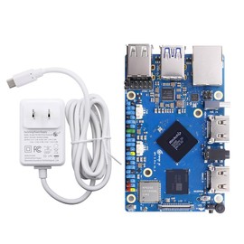 Orange Pi 5 Plus 16GB LPDDR4/4x Rockchip RK3588 8-Core 64-Bit Single Board Computer with eMMC Socket, Development Board Run Orange Pi/Ubuntu/Debian/Android 12 OS (Pi 5 Plus 16G+Type-C Power Supply)