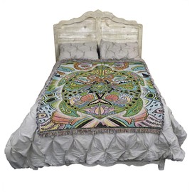 Pure Country Weavers Sea Turtle Blanket - Animal Spirits Totem by Sue Coccia - Gift Tapestry Throw Woven from Cotton - Made in The USA (72x54)