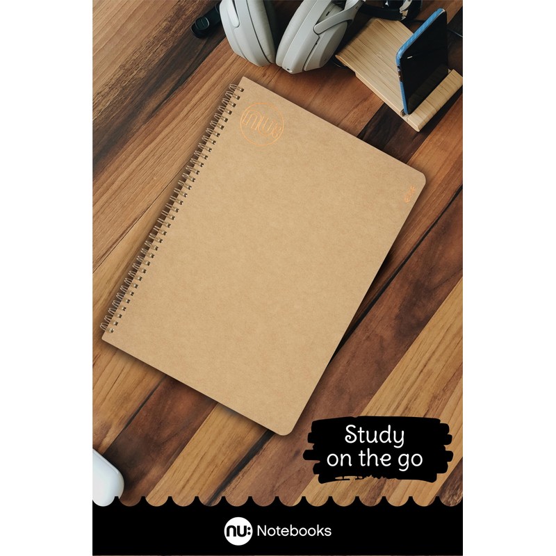 nu: Notebooks - Kraft Range - Manilla Wire Bound A5