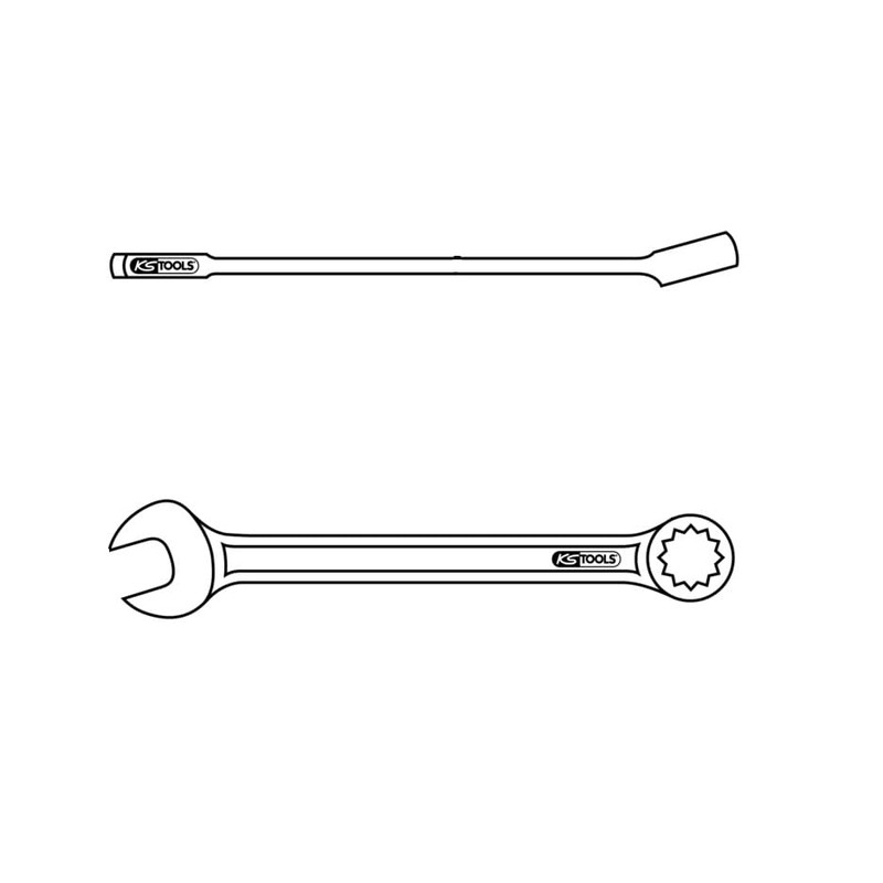 KS Tools 519.0653 CHROMEplus Combination spanner, extra long, 13mm
