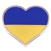 Ukrainian Flag Blue Yellow Heart Badge Enamel Pin Brooch Country