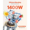 1400W 68 Oz Blender 6 Blades Commercial Kitchen Smoothie MakerDefault: